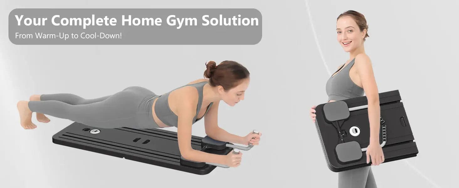 Full home workout board, shown in a black demonstration variant