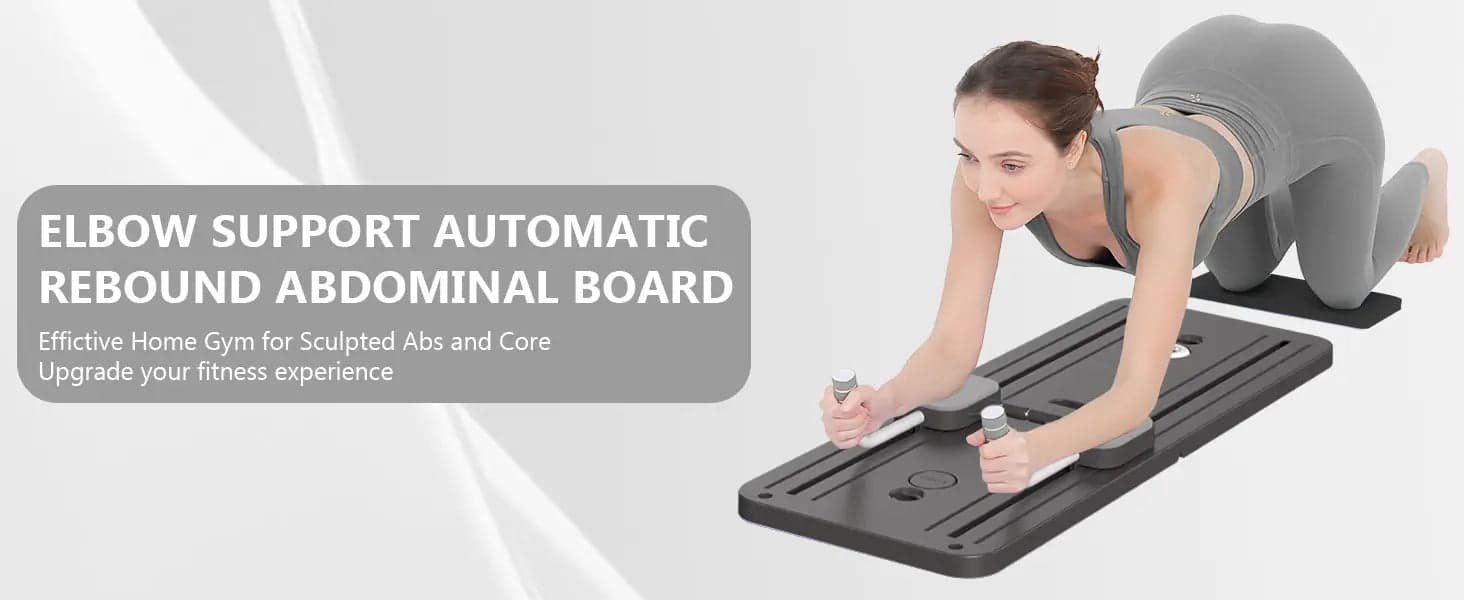 Illustration of core training on a black demonstration variant of the Pilates board